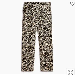 J.Crew Wide-leg Leopard Pants